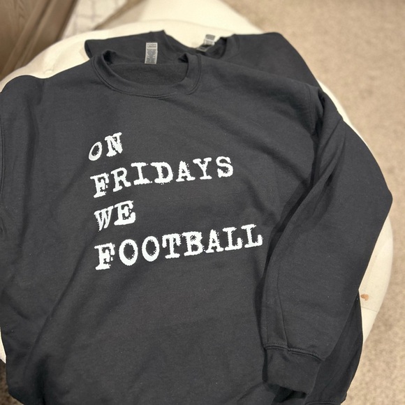 NWT ON FRIDAYS WE FOOTBALL black sweatshirt ! - Picture 4 of 4